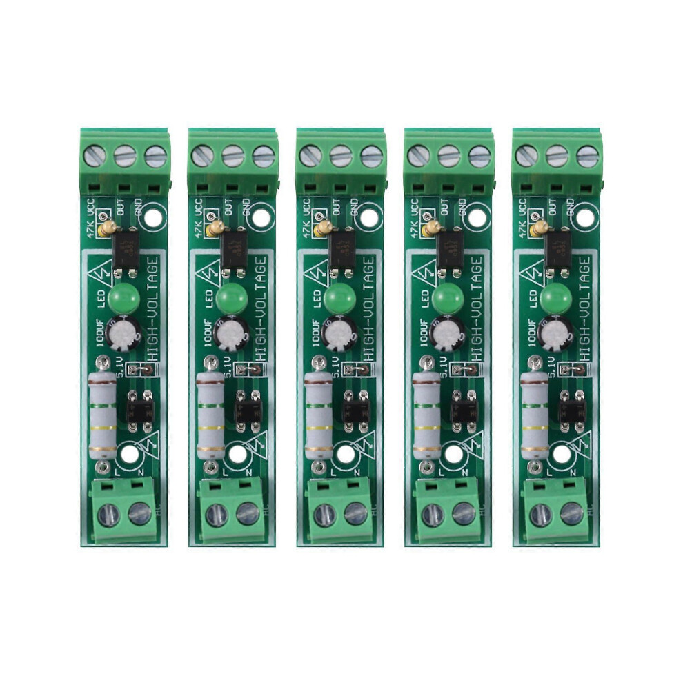 5 Pieces Ac 220V Optocoupler Isolation Module Voltage Detector Board Ttl 3-5V Scm Test Compatible With Microcontrollers 8732778625292