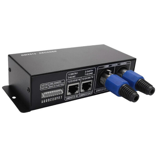 3CH DC12-24V RGBW DMX 512 Decoder LED Controller RGB LED DMX512 Decoder, DMX512-3CH 2