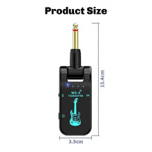 2.4G WS-4 Wireless Guitar System Gitarrenmischer Empfänger für E-Gitarre Bass 48K/16bit Real