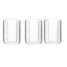 3-Piece Bathroom Cup Dispenser 3 oz Tabletop Dishwasher Cup Holder, Small Plastic