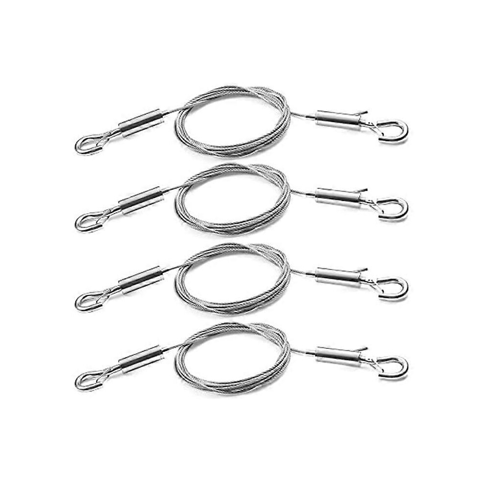 4-Piece 2M X 1.5Mm Adjustable Picture Hanging Wire Set - High-Strength Stainless Steel Wire, Holds Up To 8429560376929
