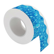 Blauwe etiketten met bolle rand (20 m) voor prikborden, schoolborden en decoratieve panelen D
