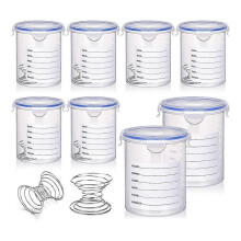8 sets roestvrijstalen mengkogels voor verf, retoucheerverfcontainers L