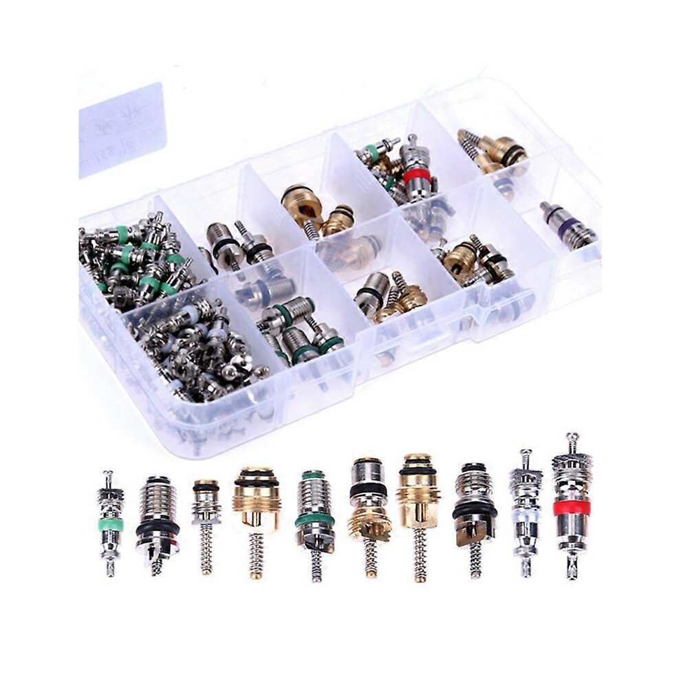 104-Piece Assortment Of Refrigerant Valve Cores Compatible With Automotive Air Conditioning Systems, Schrader Valve Core & Tool R134 R12 Hvac Val 8494605328683