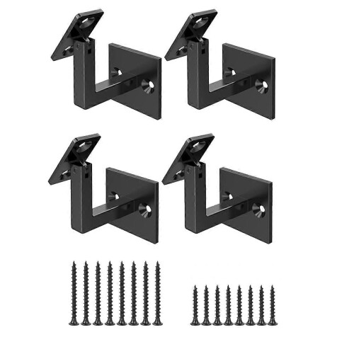 4 adjustable railing brackets, stair railing brackets, stair handrail brackets, wall mounting