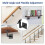 4 adjustable railing brackets, stair railing brackets, stair handrail brackets, wall mounting 4