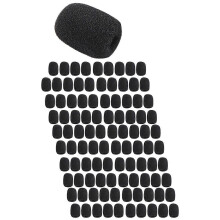 100 mini schuimrubberen microfoonwindschermpjes, schuimrubberen windschermen voor kleine nekbandmicrofoons en headsets