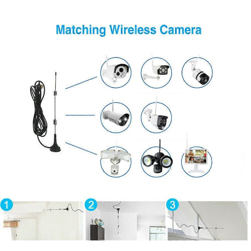 Καλώδιο επέκτασης κεραίας ενισχυτή WiFi 2.4GHz/5GHz/5.8GHz 7dBi για κάμερα IP 1
