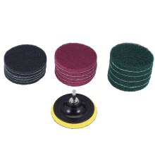 16-piece 4-inch drill brush tile brush scouring pad cleaning set with 4-inch disc holder 3