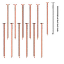 14-teiliges Kupfernägel-Set zum Tötung von Bäumen, 3,5 Zoll reine Kupfernägel im Großhandel, Stumpfentfernungszapfen Hardware