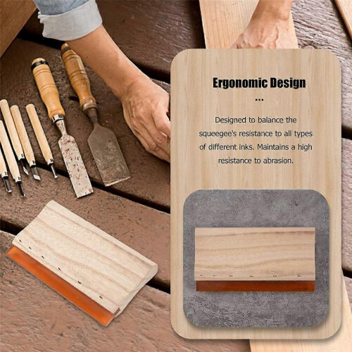 8-inch screen printing press squeegee single hole 70 Shore hardness ink scraper tool 2