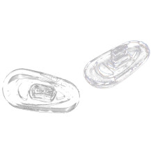 25 pairs of silicone eyeglass nose pads, oval clip-on model