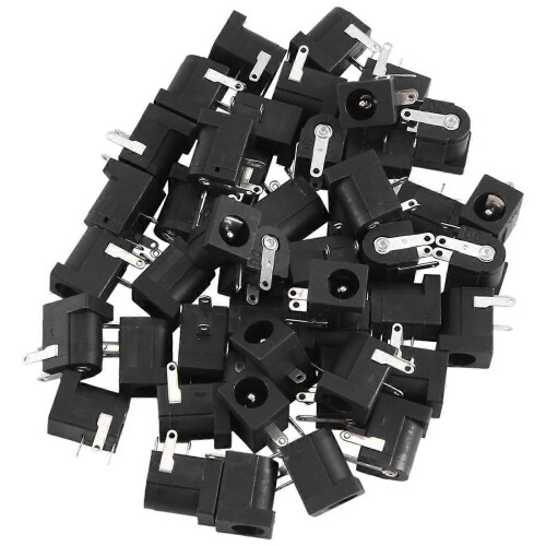 45pcs DC Power Jack Socket 2.1mm x 5.5mm Barrel-Type PCB Mount DC-005
