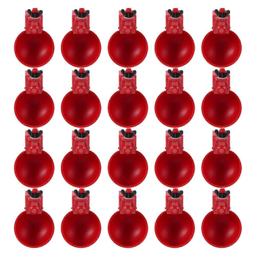 20 Automatic Poultry Drinking Cups, Chicken Water Cups, Duck Drinking Machine, Hanging Drinking Cups