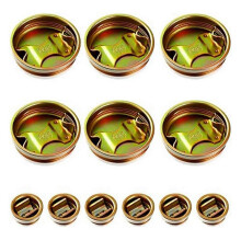 Set van 12 stalen doppen, D-doppen, 6 cm en 3 cm dopafdekkingen, D-doppen voor tanks van 55 gallon, metalen dopafdekkingen met