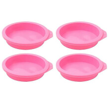 Set van 4 siliconen eier-, muffin- en toastvormpjes voor de airfryer, met antiaanbaklaag.