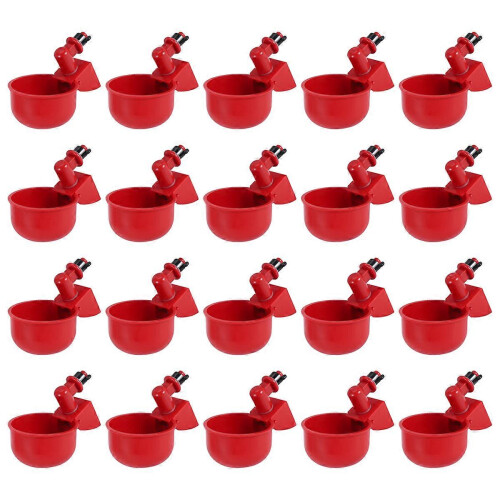 20 Automatic Poultry Drinking Cups, Chicken Water Cups, Duck Drinking Machine, Hanging Drinking Cups 2
