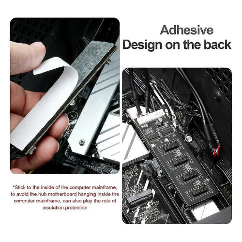 9-pin USB header splitter, USB 2.0 header splitter with SATA power cable, internal USB hub compatible with CPU/RG 2