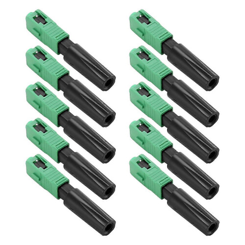 10 Stück Ftth Embedded Quick Connector SC/APC Grüner Plastik-Faseroptik-Connector 2