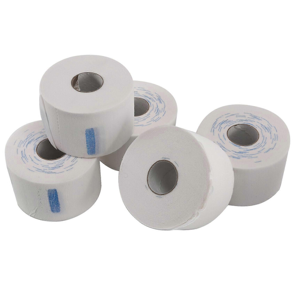 5 Neck Haircutting Collars Ruffled Strips Roll Paper Hygiene Salon Hairdresser Disposable