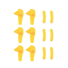 Kit di montaggio/smontaggio pneumatici in nylon da 12 pezzi con testa di montaggio/smontaggio e inserto per cerchione.