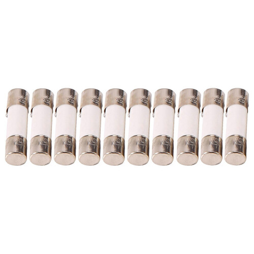 10 κεραμικές ασφάλειες ταχείας τήξης, 250V, 0,5A, 500mA, σωλήνες 5mm x 20mm