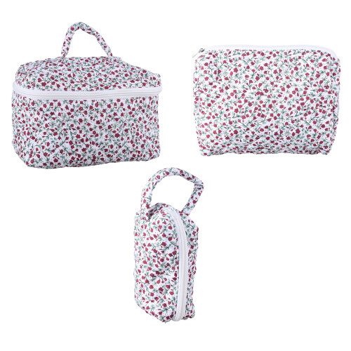 Große Kapazität, Blumen-Kosmetiktasche, gesteppte-S 1
