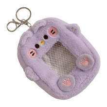 Porte-carte photo en forme mignonne, étui pour-ours violet