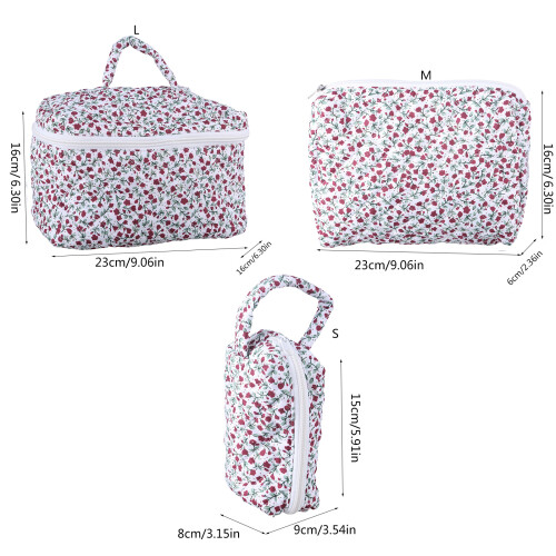 Gewatteerde make-uptas, pennendoos, cosmetische tas,-M 2