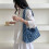 Einzigartige Umhängetasche Dumpling Underarm Purse-Hellblau 6