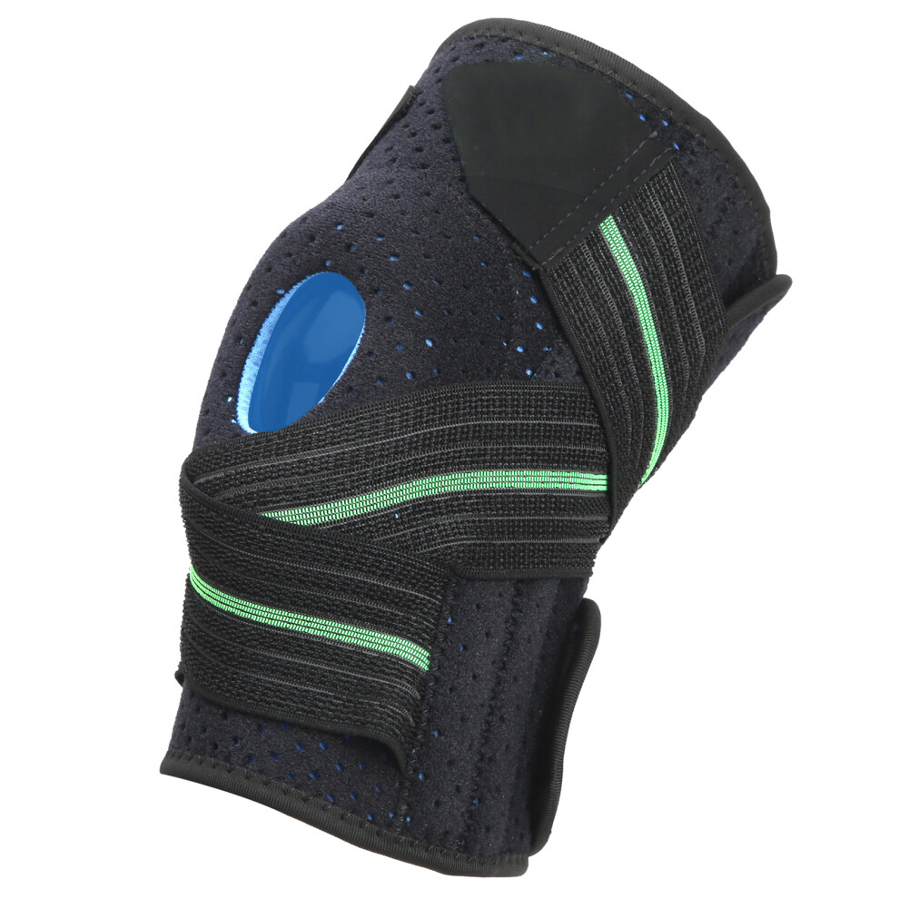 Adjustable Knee Support with Side Stabilizers, Breathable Non-Slip Knee Wrap, Ideal for Running, Jogging, Gym, Weightlifting, Basketball, Volleyball,
