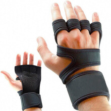 Ventilated Workout Gloves For Pull-Ups And More, Offering Breathable Comfort And Improved Grip, Wrist Support, Full Palm Protection (1 Pc)