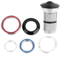 Angular Contact Bearing for Bicycle Headset, Ceramic Ball Bearing Heavy Duty Bicycle Bearing, CNC Anodized Aluminum Alloy Tapered Headset for MTB Road