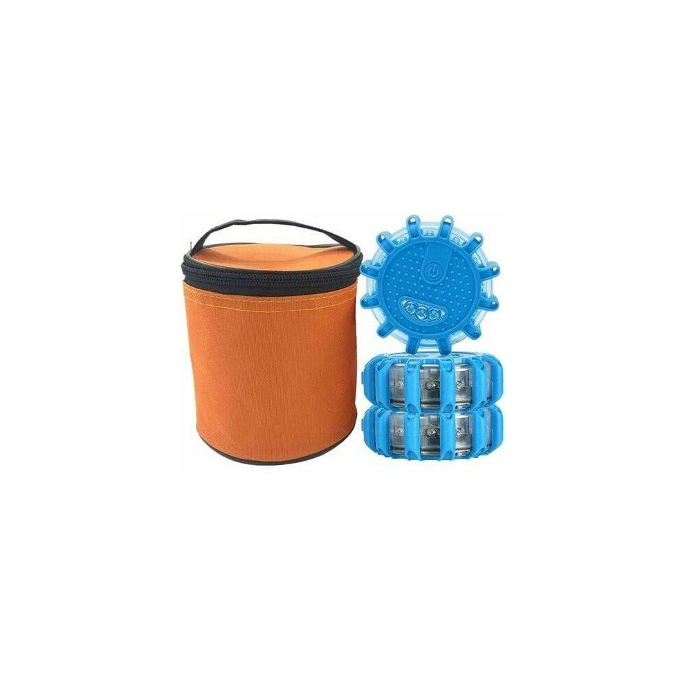 Roadside Security Led Flare For Emergency, Submersible Waterproof With Flashing Modes, Strong Magnetized Base Battery Operated For Cars Boats Light 9405630956498