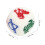 10PCS 14MM White Plastic Rounded Dice Set for Board & Fish Games 2
