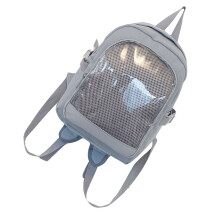 Petit sac à dos japonais Transparent pour écolière,-bleu clair