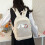 Women Small Backpack Animes Pin Display Transparent-light blue 2