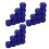 30PCS 16MM Blue Plastic Rounded Dice Set for Games, Math & DIY 14