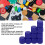 30PCS 16MM Blue Plastic Rounded Dice Set for Games, Math & DIY 5