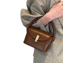 Fashionable Handbag Functional Shoulder Bag PU-Coffee color
