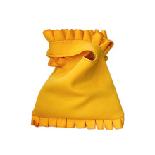 Heldere effen kleur vintage okseltas voor dames geplooide-Geel