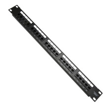 25 Ports RJ11 Durchgangsverbinder für 19" Rack-Gehäuse, CAT3, Goldbeschichtet