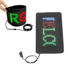 Flexible LED Sign 190x90mm Bluetooth APP Control 16x32 Full Color Screen