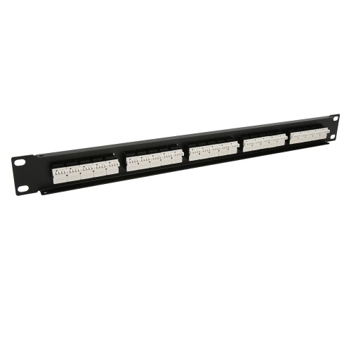 25-Port RJ11 Through Coupler Patch Panel for 19 Inch Rack Cabinet 1