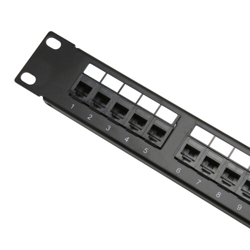 25-Port RJ11 Through Coupler Patch Panel for 19 Inch Rack Cabinet 2