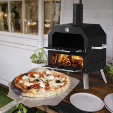 2-Layer Outside Pizza Ovens w/ Stone Camping Backyard BBQ