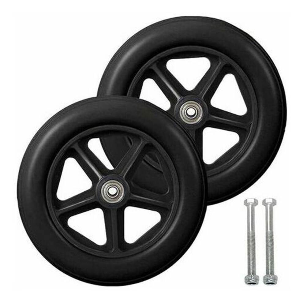Drive Rollator Wheels Replacement, PVC Load Bearing Wheelchair Universal Wheel with Anti-Slip for Wide Application