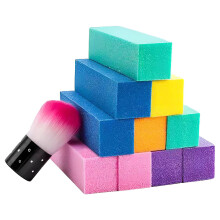 Acrylic Nails Sanding Nail Buffer Block, Salon Grade Nail Files and Buffers, Washable and Reusable Professional Manicure Tool for Fingernails
