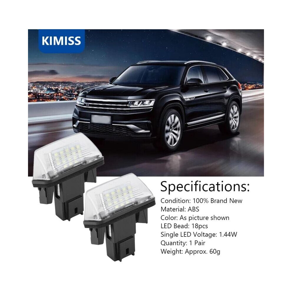 Led License Plate Lights For Clear Vision, High Power Led Chips Ensure Bright Output, Direct Upgrade For Your Vehicle's Rear Illumination White/Light 9169997185990