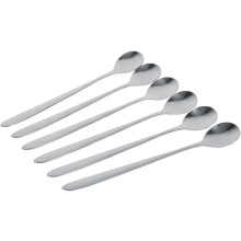El mejor amigo del barista: acabado pulido, apto para lavavajillas, cucharas mezcladoras con mango largo para lograr mezclas perfectas.